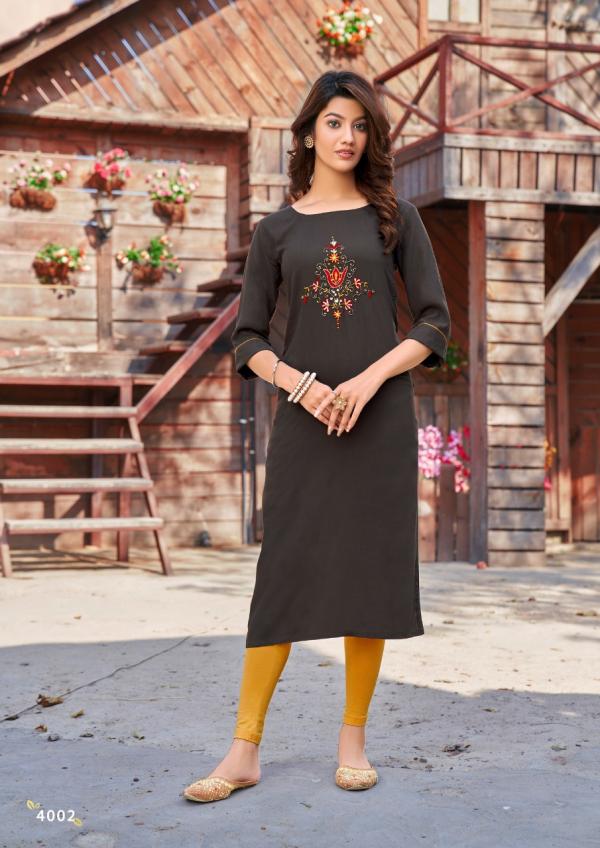 Parra Vesture Vol 4 Rayon Khatli Work Designer Kurti Collection